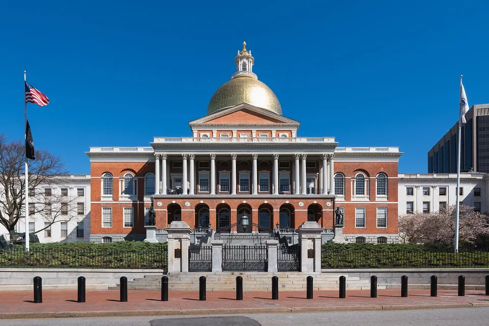 Boston Common and the Massachusetts State House