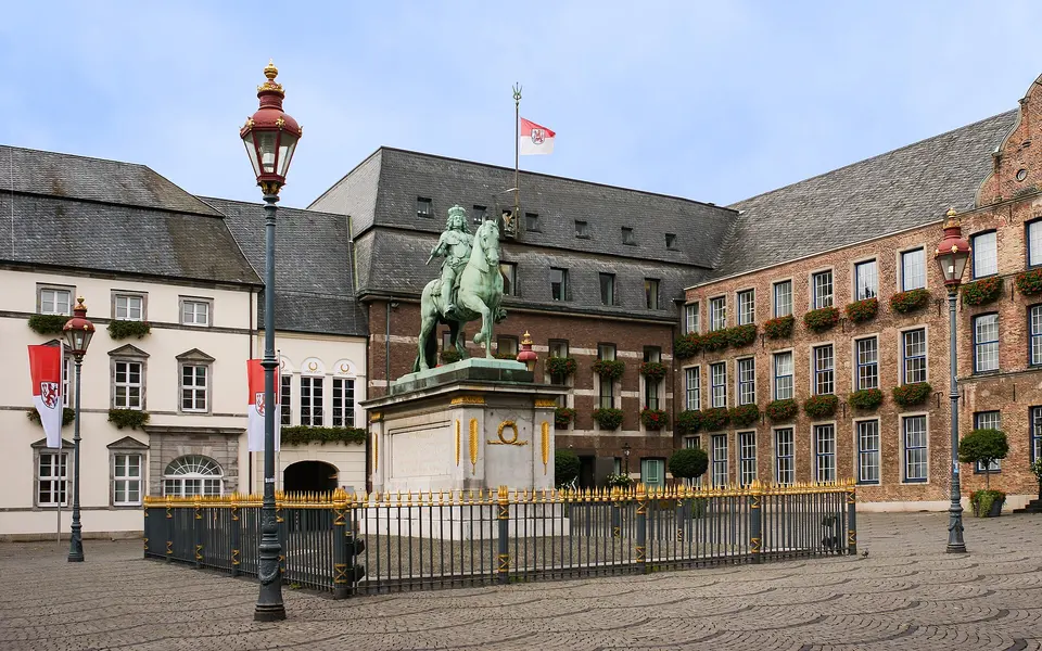 Marktplatz and the town hall exterior