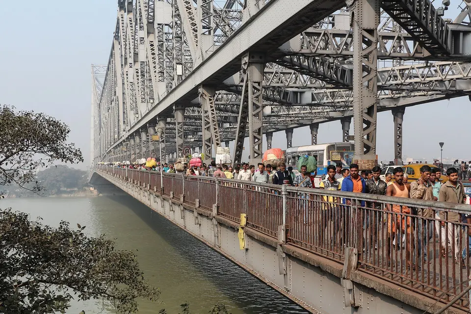Howrah Bridge and the flower market