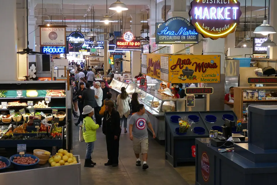 Grand Central Market and the Bradbury Building