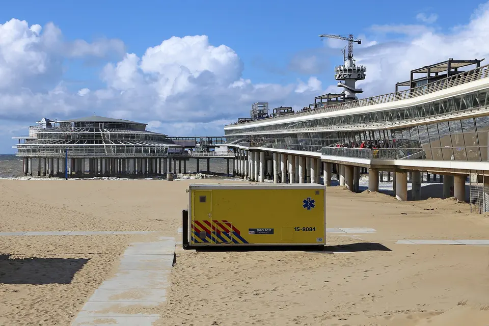 Scheveningen beach, boulevard and pier